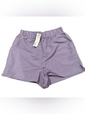 Topshop Lilac Purple High Waisted Elastic Waist Shorts Size 6 NWT
